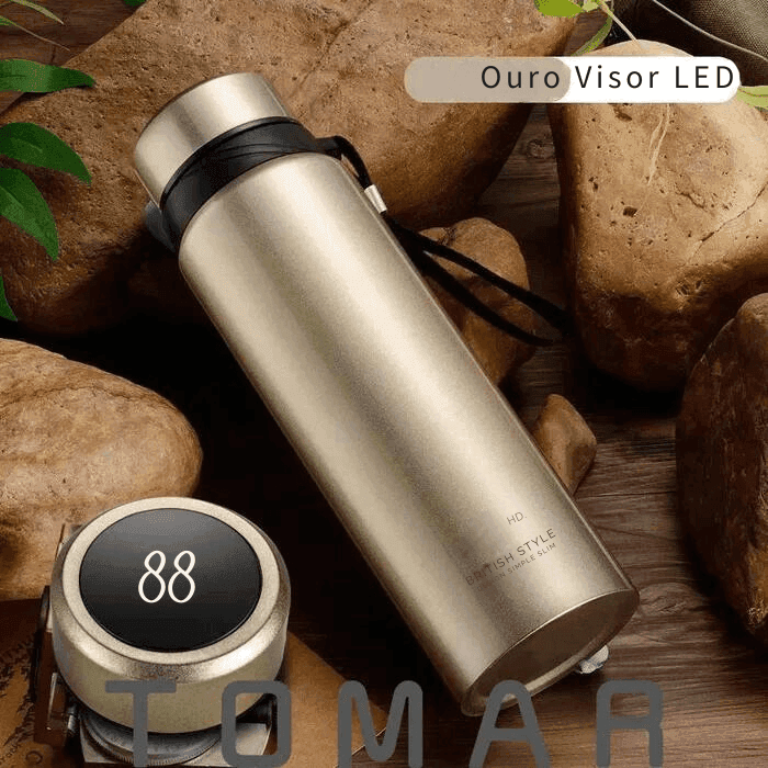 Garrafa Térmica Digital Style 800ML | Com Visor de Temperatura - Yogai
