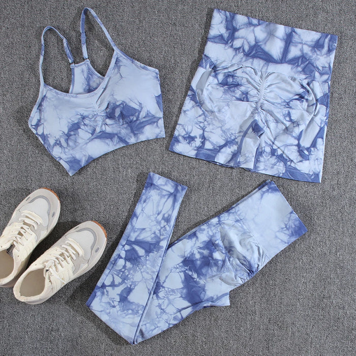 Kit 3 Peças Conjuntos de Yoga sem Costura | Sutiã Short e Calça Legging - Yogai