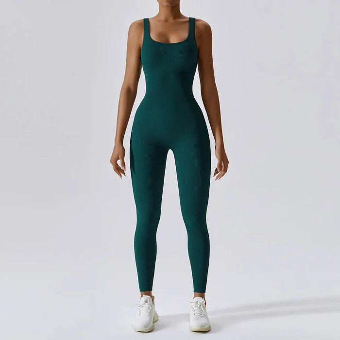 Macacão para Yoga sem Mangas Gola Quadrada | Elegante e Confortável - Yogai
