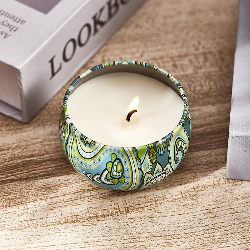 Conjunto de velas, velas perfumadas, velas de soja, aromaterapia, vela natural, cera de soja, vela sem fumaça, óleo essencial