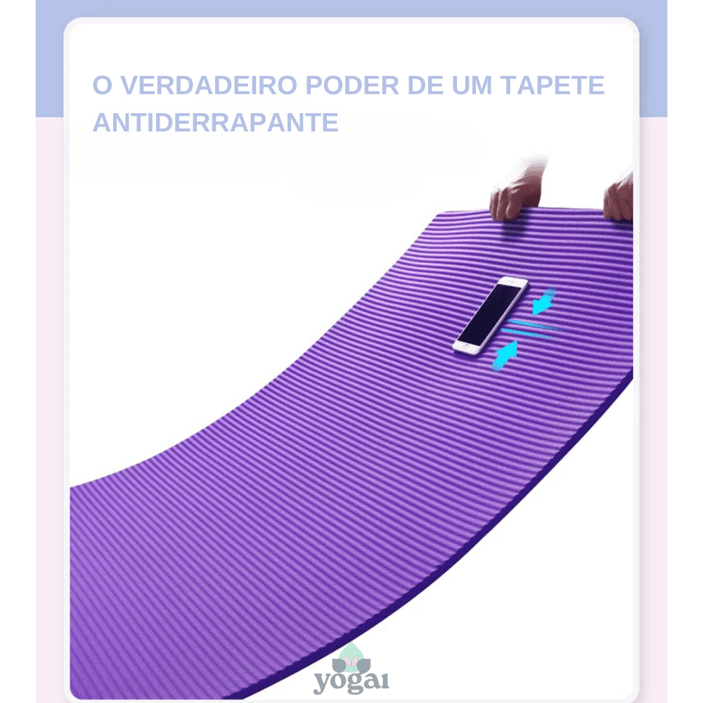 Tapete de Yoga Para Iniciante Antiderrapante de EVA Grosso 4mm 173cm